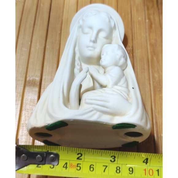 Vtg Ceramic Madonna & Child Figurine Baby & Mom Praying White Porcelain 5.5x4" - Picture 12 of 13
